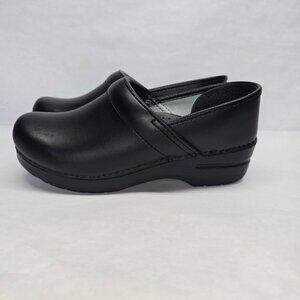 Dansko Black Leather Clogs